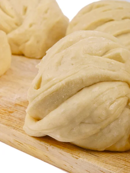 stock image Chinese steamed roll. Close up on white background