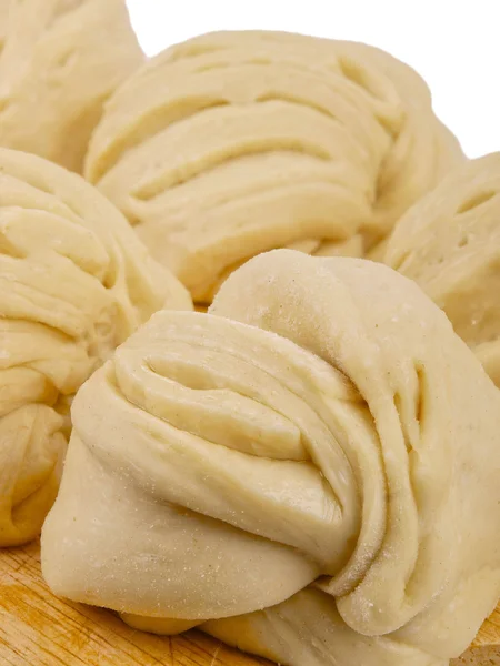 Stock image Chinese steamed roll. Close up on white background