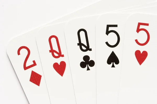Poker - två par — Stockfoto