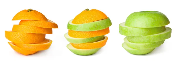 Transformação de laranja em maçã — Fotografia de Stock