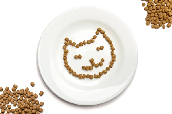 Alimenti per gatti secchi — Foto Stock