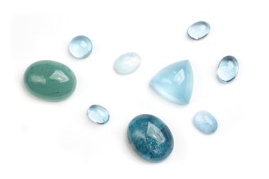 Aquamarine gemstones clipart