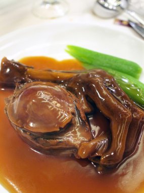 Braised duck feet and abalone clipart