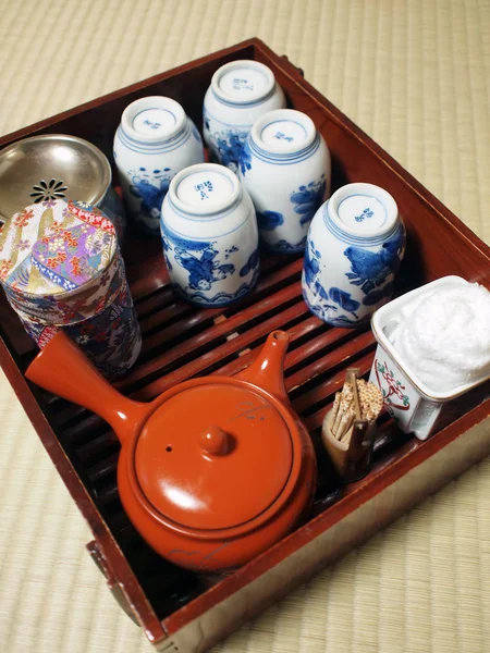 Set da tè in stile giapponese — Foto Stock