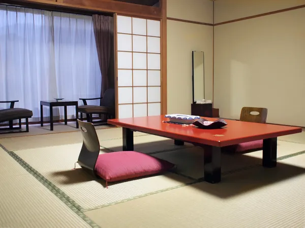 日本风格的酒店客房内 — 图库照片