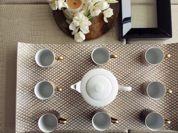 Tea set for visitors — Stock Photo, Image