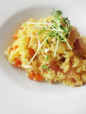 pastırma ile risotto