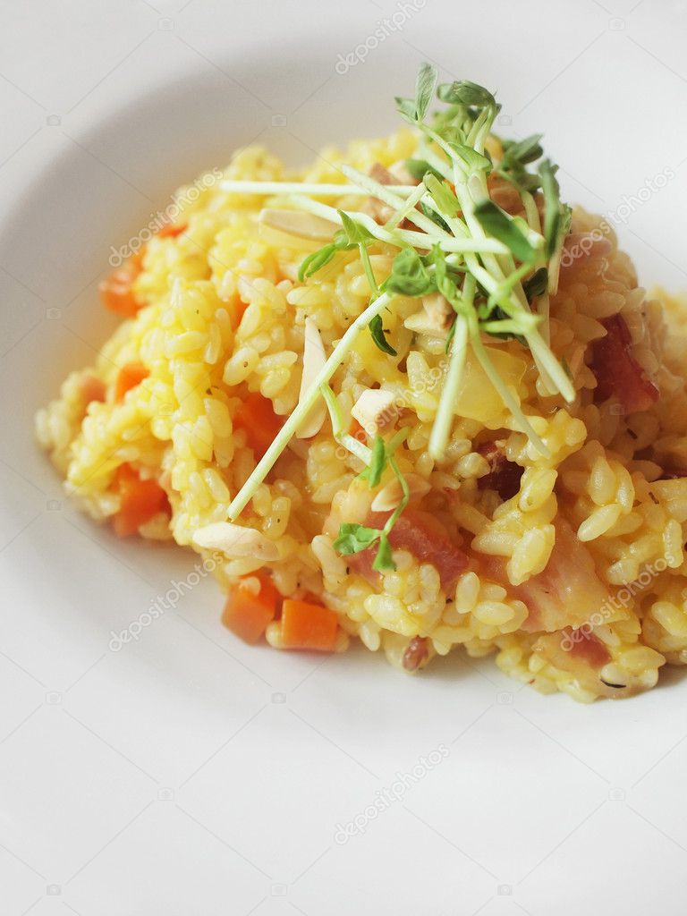 Risotto with bacon