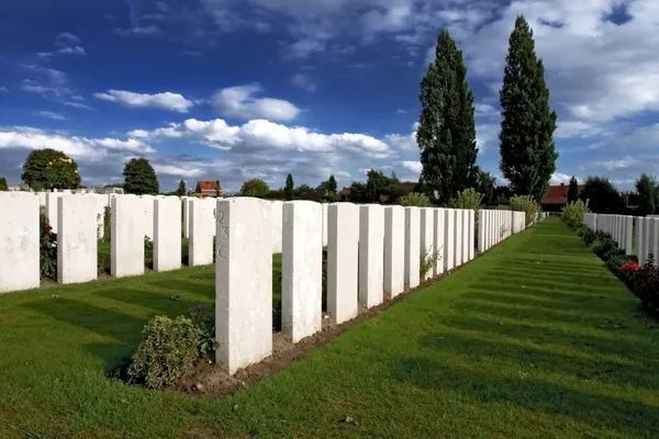 Tyne bir karyolası, Savaşı mezarları — Stok fotoğraf