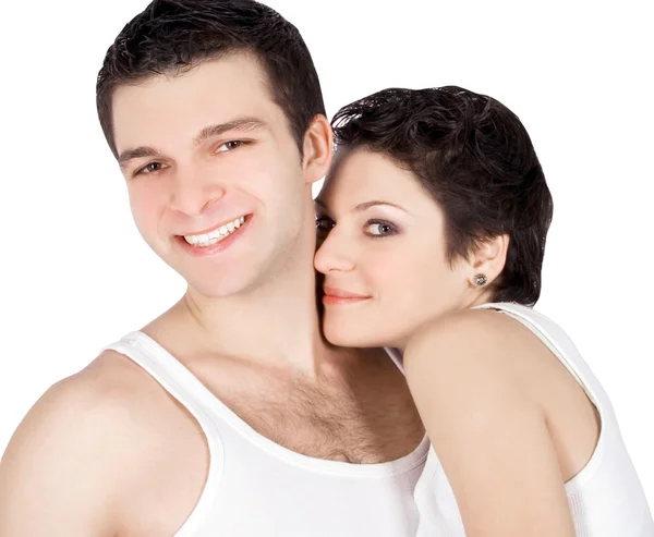 Lächelndes junges verliebtes Paar — Stockfoto