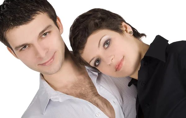 Brightly picture of a smiling young couple — Stock Photo, Image