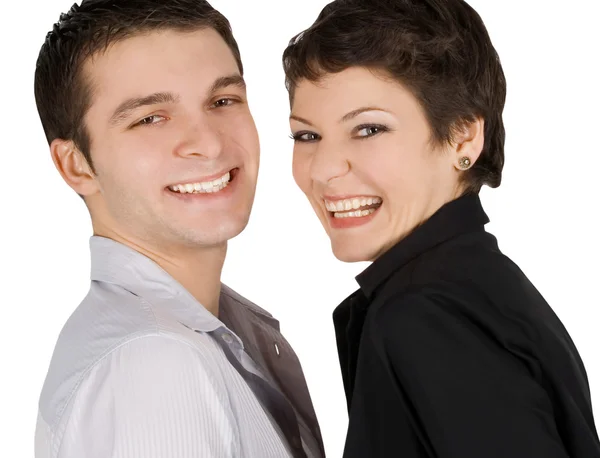 Smiling young couple in love — Stock Photo, Image