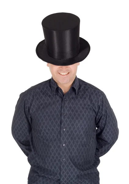 Immagini luminose di uomo allegro in cappello a cilindro — Foto Stock