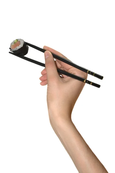 Hand met chopstick — Stockfoto