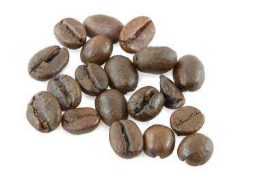 Coffee grain over white clipart