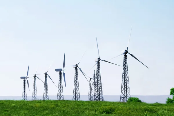 Rüzgar Çiftliği jeneratörler — Stok fotoğraf