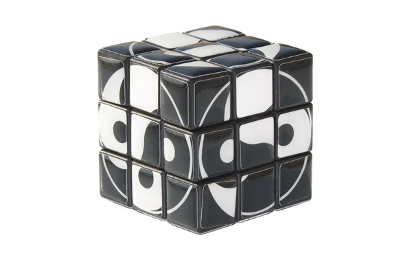 Cube de couleur noir et blanc — Photo