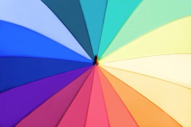 Rainbow multicolored umbrella clipart