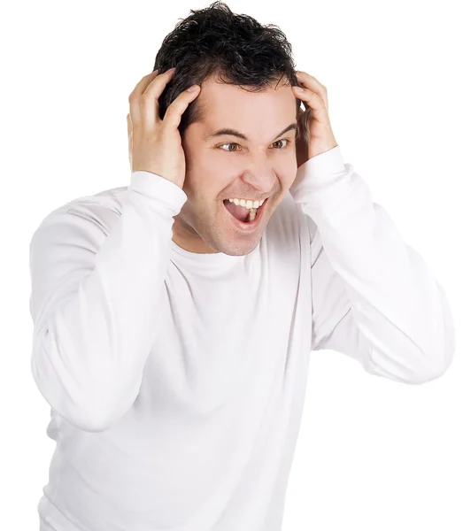 Rozhněvaný muž křičí — Stock fotografie