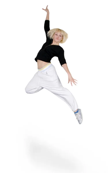 Chica adolescente bailando hip-hop — Foto de Stock