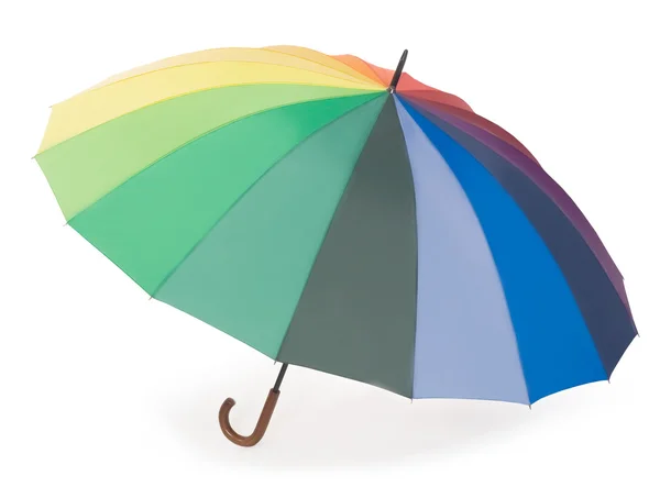 Parapluie coloré isolé sur le blanc — Photo