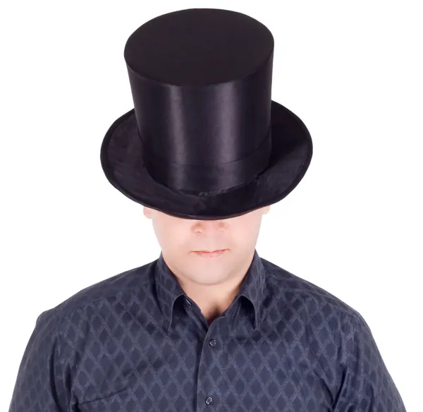 Helder foto's van vrolijke man in top hat (cilinder) — Stockfoto