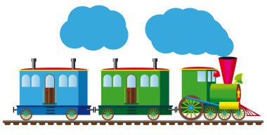 Funny train clipart