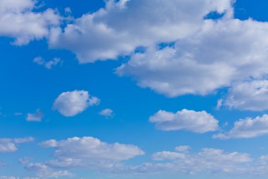 White clouds on the blue sky clipart