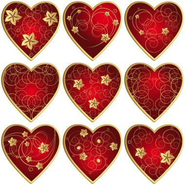 Set of hearts clipart