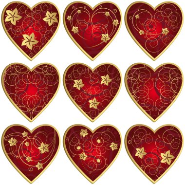 Set of hearts clipart