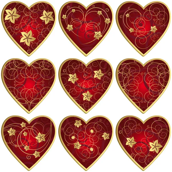 Set of hearts — Stock Vector