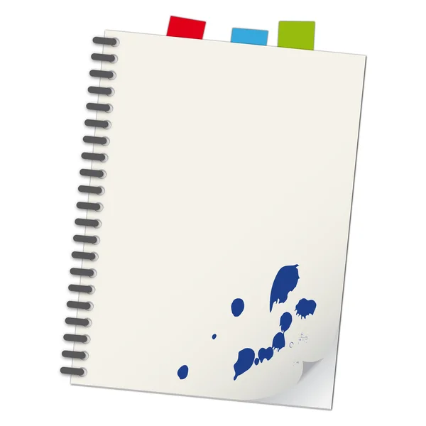 Notebook - illusztráció a tervezési projekt — 스톡 벡터