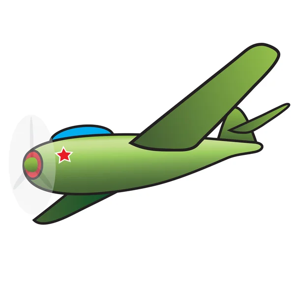 Yeşil uçak — Stok Vektör