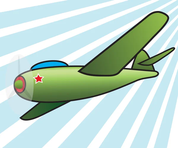 Yeşil uçak — Stok Vektör