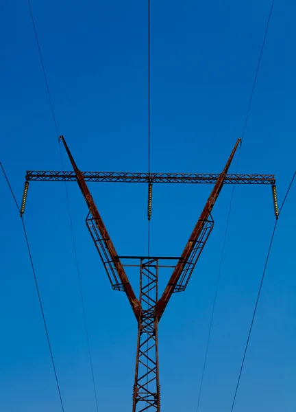 Steel electricity pylon — Stock Photo, Image