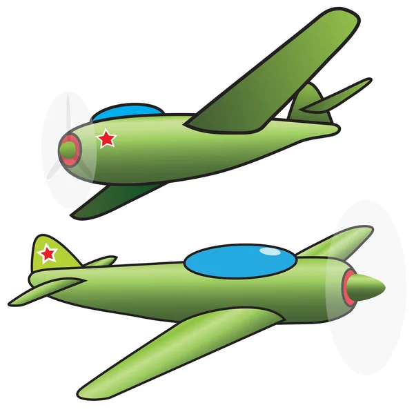 Reihe von Flugzeugen — Stockvektor