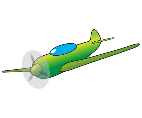 Groene vliegtuig — Stockvector