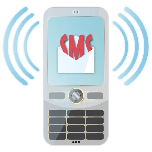 Mensaje en un teléfono móvil — Vector de stock