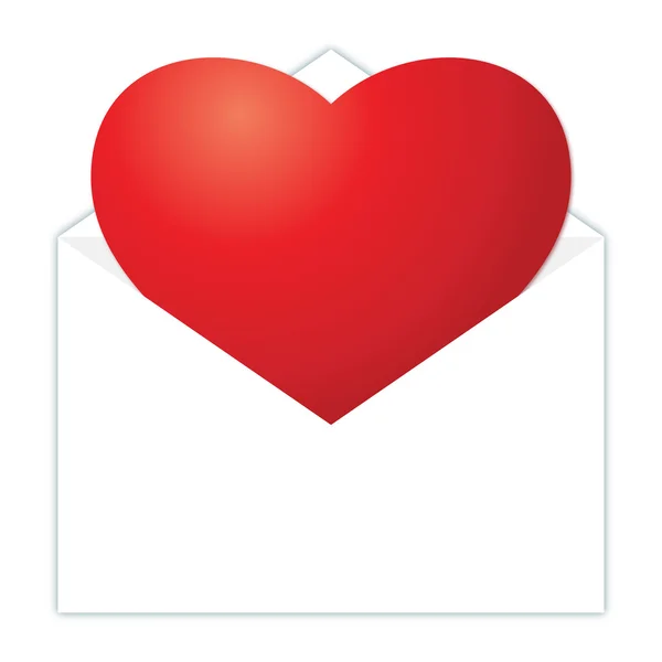 Сердце в конверте — стоковый вектор