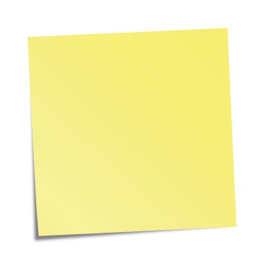 Yellow sticky note clipart