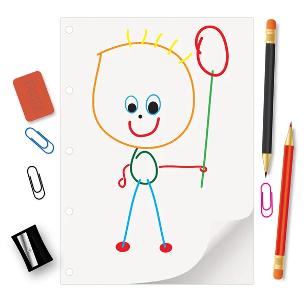ภาพวาดของเด็ก — ภาพเวกเตอร์สต็อก