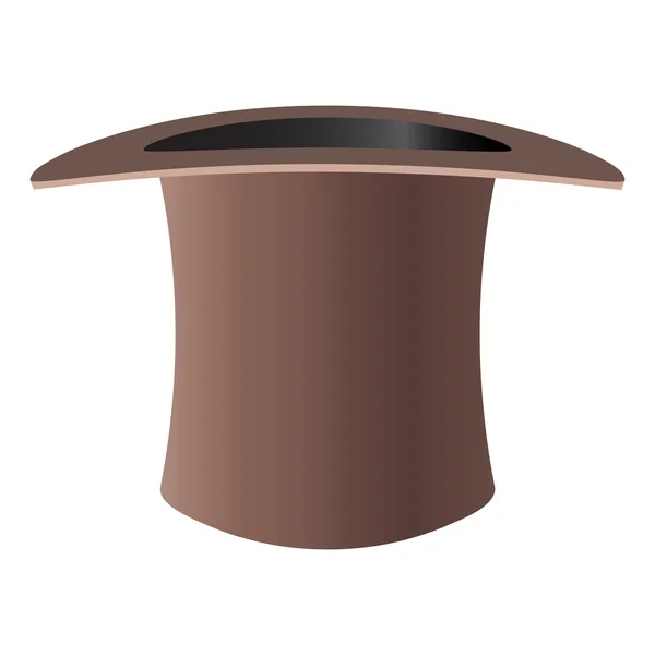 Sombrero de copa aislado en blanco — Vector de stock