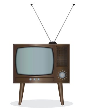 Old TV set clipart