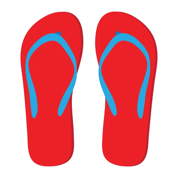 Rote Flip-Flops — Stockvektor
