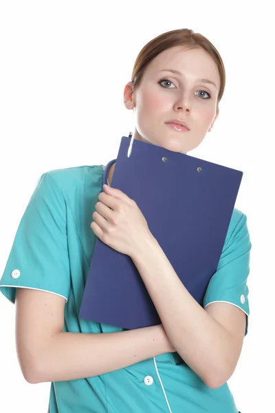 Portrait of serious female doctor — Stock Photo, Image