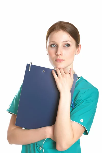 Portrait of serious female doctor Stock Image