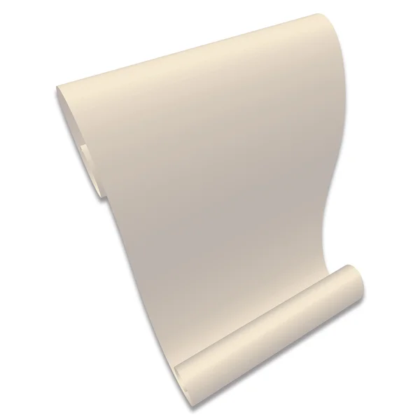 Blank Paper Scroll изолированный на белом . — стоковое фото