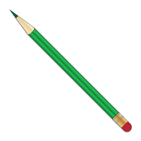 大绿色铅笔 — 图库矢量图片