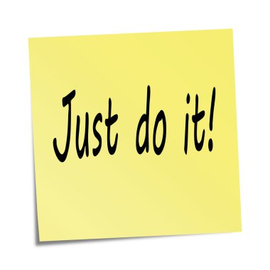 Sticky note - Just Do it! clipart