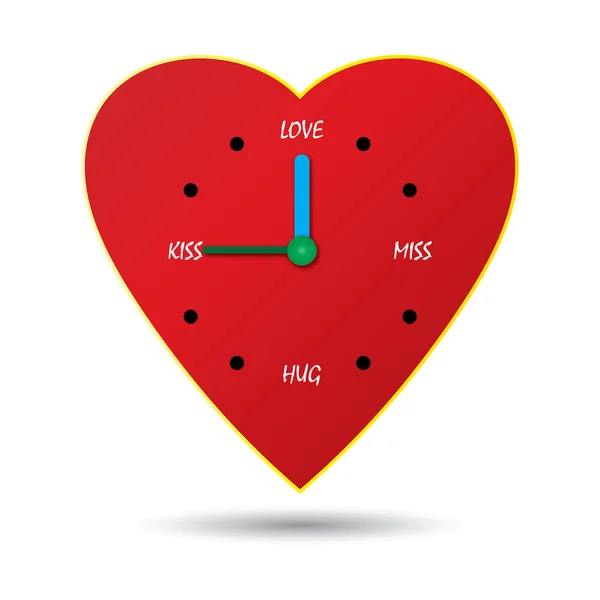 stock vector Clock of love